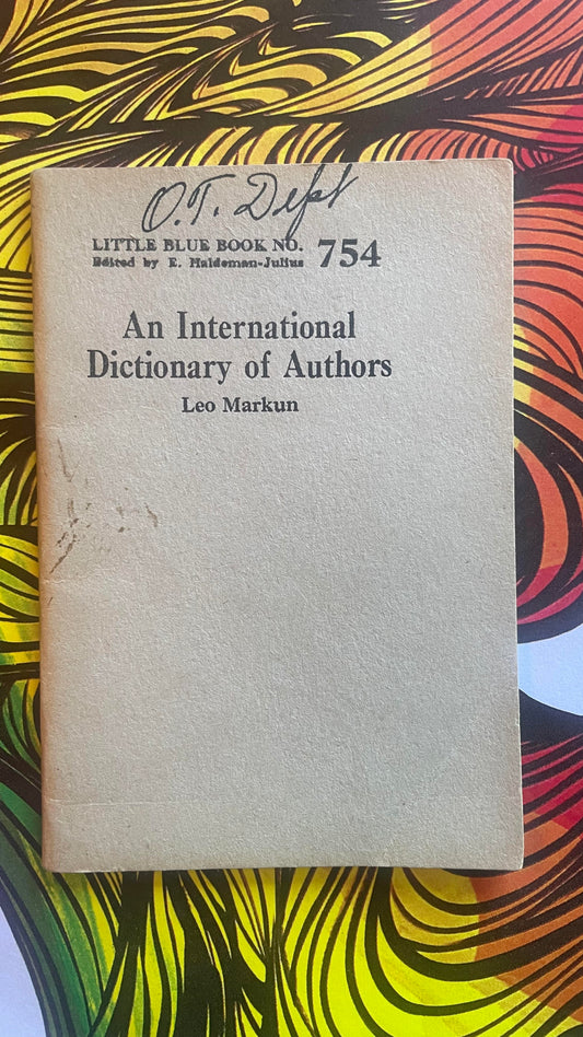 An International Dictionary of Authors - 754