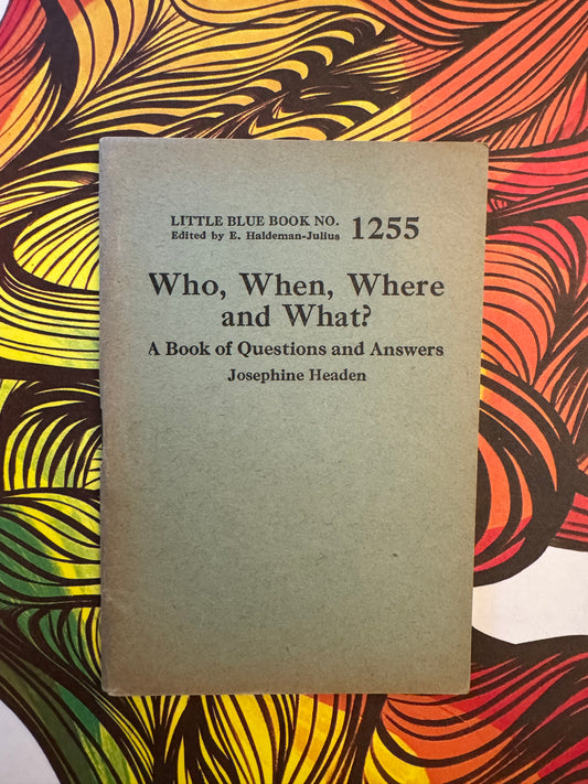 Who, When, Where, and What? - 1255