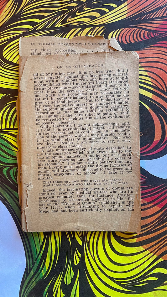 Thomas De Quincey's Confessions of an Opium-Eater